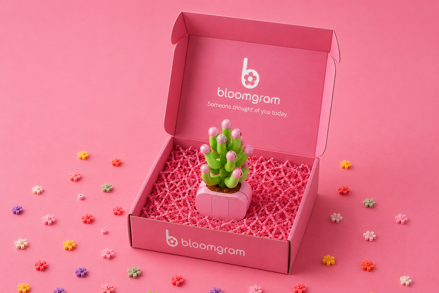 Premium soft pink matte gift box